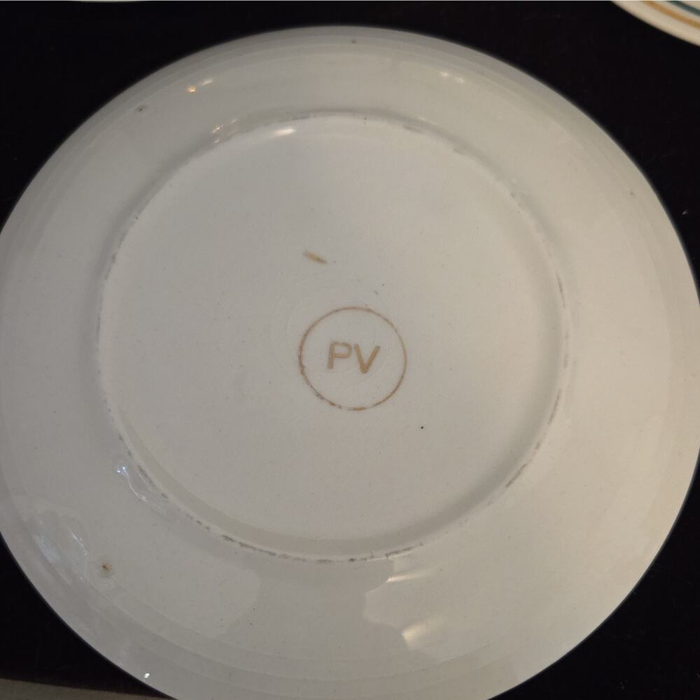 Vintage PV Parry Vielle French Opera Bread Butter Plates 6" Set of 5 France - Picture 7 of 8